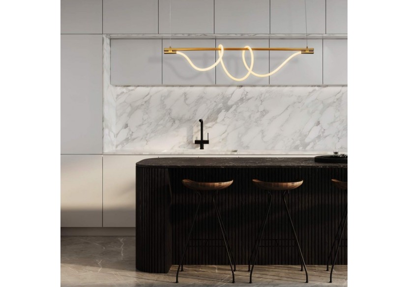 Suspension moderne à néon enroulé "Corda"-360 degrés-45W-3000K - L3080-D - Barcelona LED