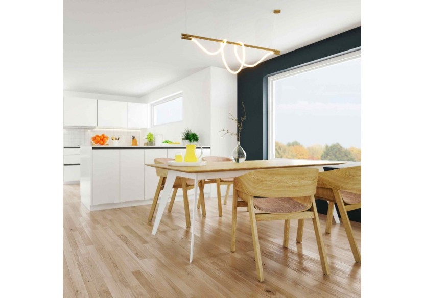 Suspension moderne à néon enroulé "Corda"-360 degrés-45W-3000K - L3080-D - Barcelona LED