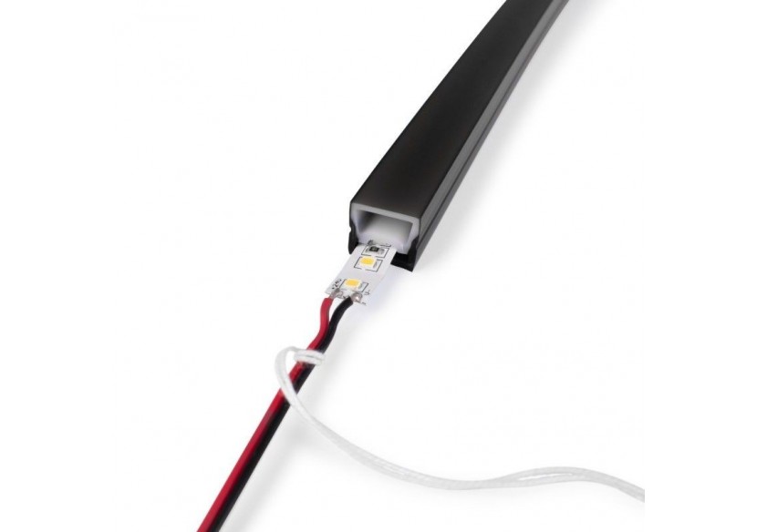 Gaine néon flexible en silicone noire pour rubans LED- 16x16-5m-Courbure verticale - WOS1616-N - Barcelona LED