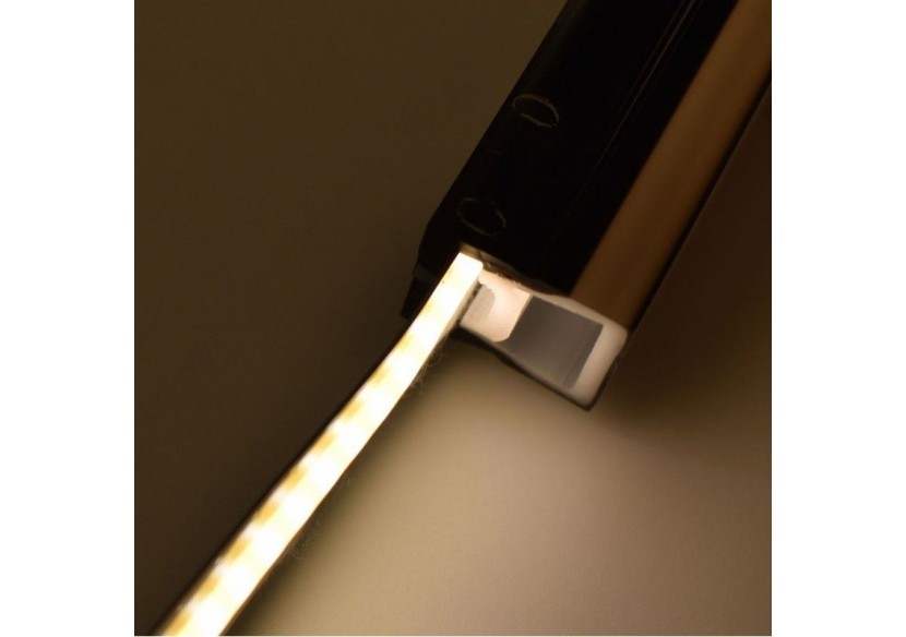 Gaine néon flexible en silicone noire pour rubans LED- 16x16-5m-Courbure verticale - WOS1616-N - Barcelona LED