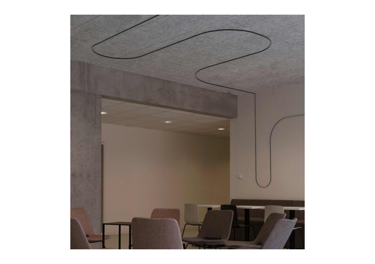 Gaine néon flexible en silicone noire pour rubans LED- 16x16-5m-Courbure verticale - WOS1616-N - Barcelona LED