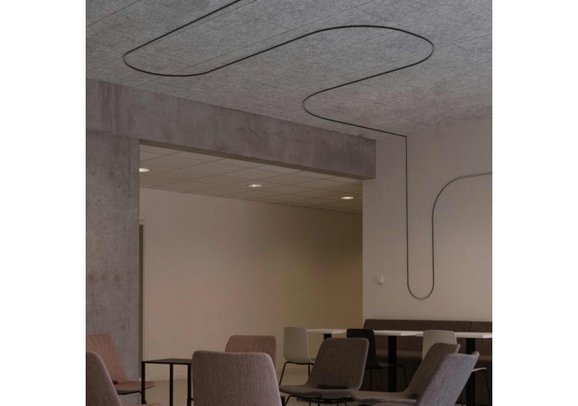 Gaine néon flexible en silicone noire pour rubans LED- 16x16-5m-Courbure verticale - WOS1616-N - Barcelona LED