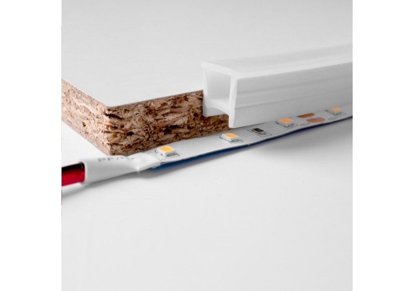 Gaine néon flexible en silicone encastrable pour rubans LED-10x10mm-5m-Courbure verticale - WOS1010-E - Barcelona LED