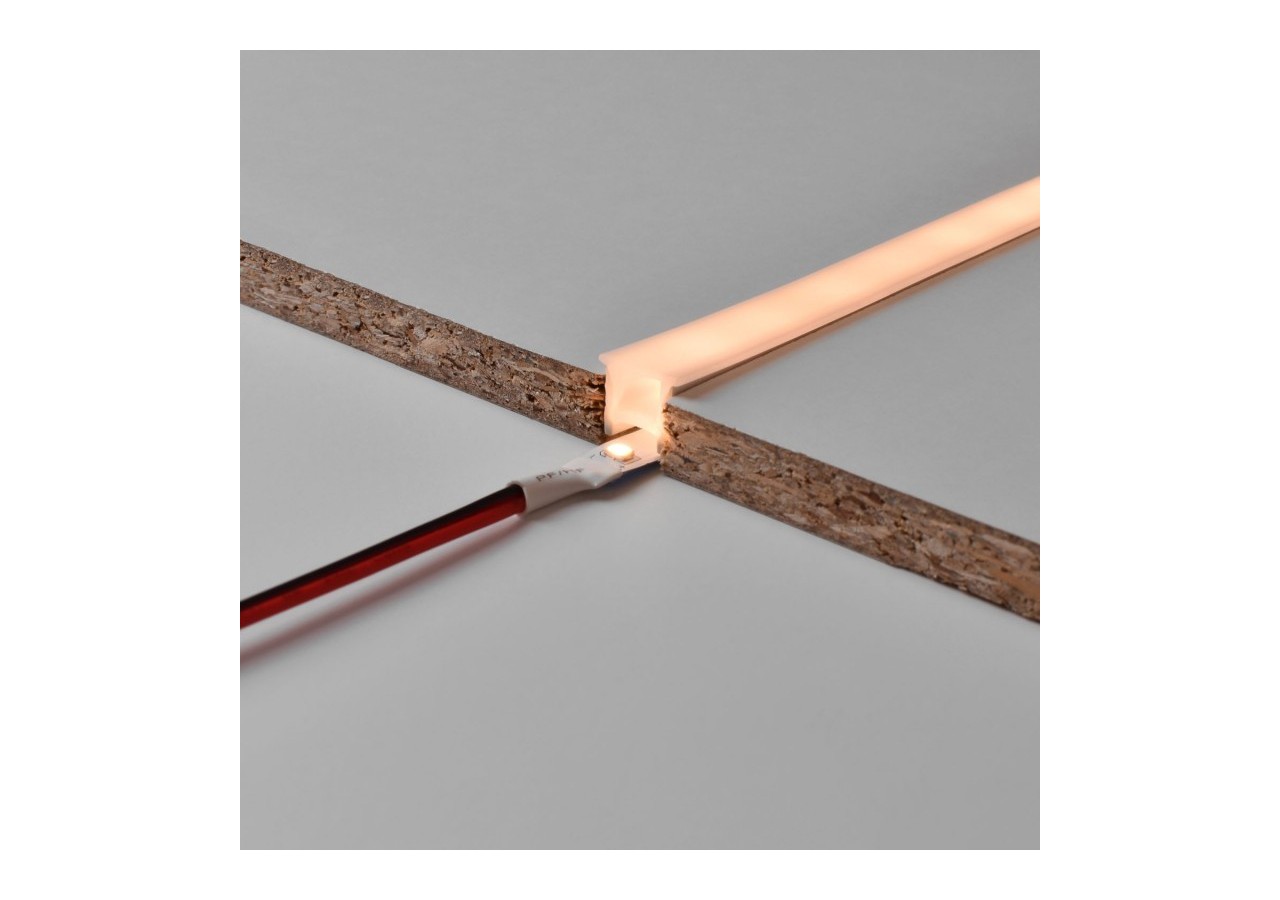 Gaine néon flexible en silicone encastrable pour rubans LED-10x10mm-5m-Courbure verticale - WOS1010-E - Barcelona LED