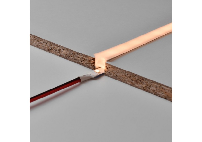 Gaine néon flexible en silicone encastrable pour rubans LED-10x10mm-5m-Courbure verticale - WOS1010-E - Barcelona LED