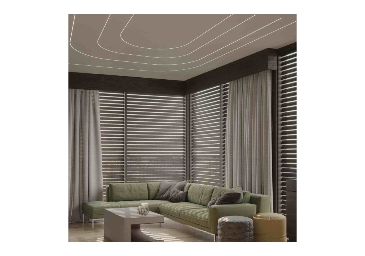 Gaine néon flexible en silicone encastrable pour rubans LED-10x10mm-5m-Courbure verticale - WOS1010-E - Barcelona LED