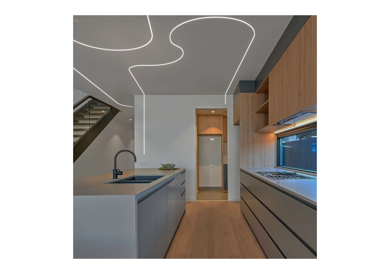 Gaine néon flexible en silicone encastrable pour rubans LED-16x16-5m-Courbure verticale - WOS1616-E - Barcelona LED