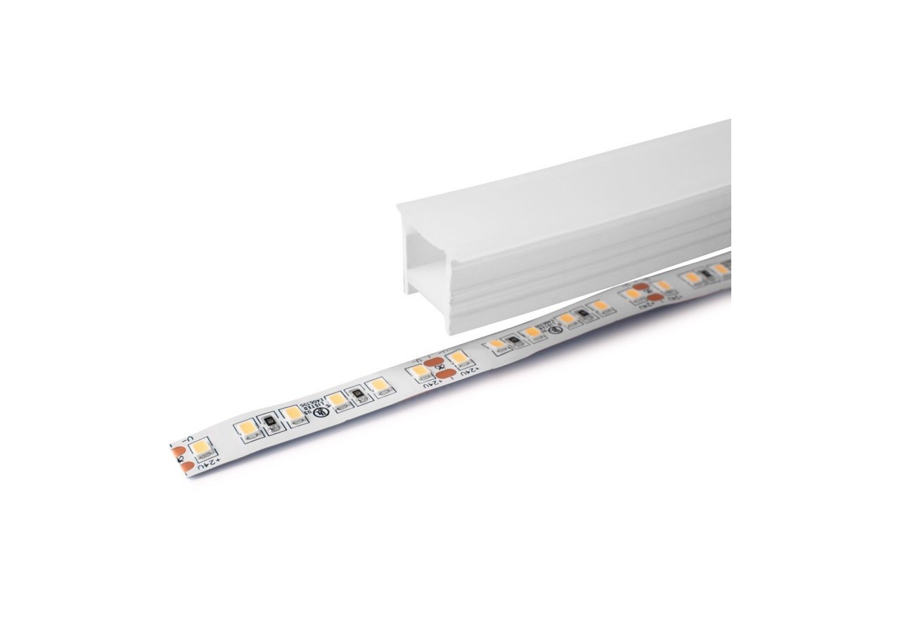 Gaine néon flexible en silicone encastrable pour rubans LED-16x16-5m-Courbure verticale - WOS1616-E - Barcelona LED
