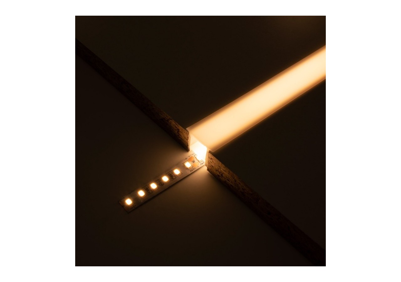 Gaine néon flexible en silicone encastrable pour rubans LED-16x16-5m-Courbure verticale - WOS1616-E - Barcelona LED