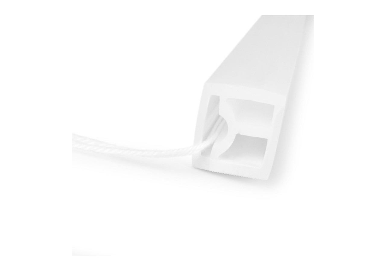 Gaine néon flexible en silicone pour rubans LED-16x16mm-5m-PCB jusqu'à 10mm-Courbure horizontale - WOS1616-S - Barcelona LED