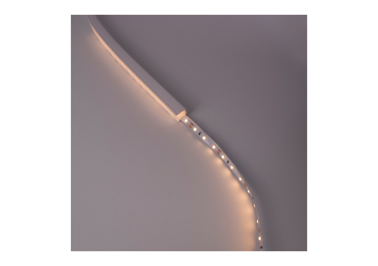 Gaine néon flexible en silicone pour rubans LED-16x16mm-5m-PCB jusqu'à 10mm-Courbure horizontale - WOS1616-S - Barcelona LED