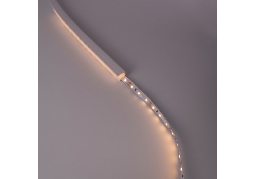 Gaine néon flexible en silicone pour rubans LED-16x16mm-5m-PCB jusqu'à 10mm-Courbure horizontale - WOS1616-S - Barcelona LED