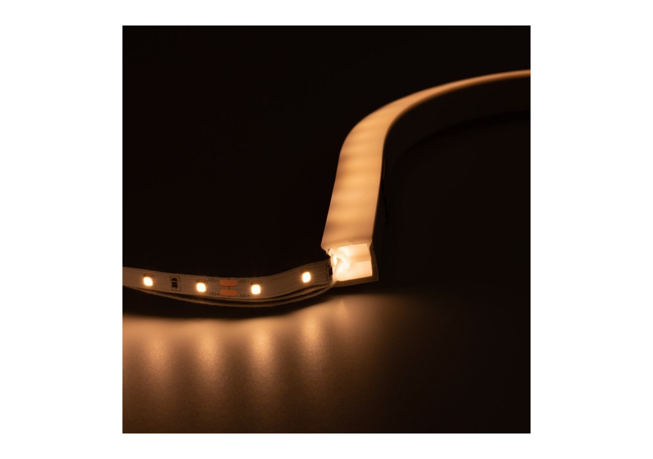 Gaine néon flexible en silicone pour rubans LED-16x16mm-5m-PCB jusqu'à 10mm-Courbure horizontale - WOS1616-S - Barcelona LED