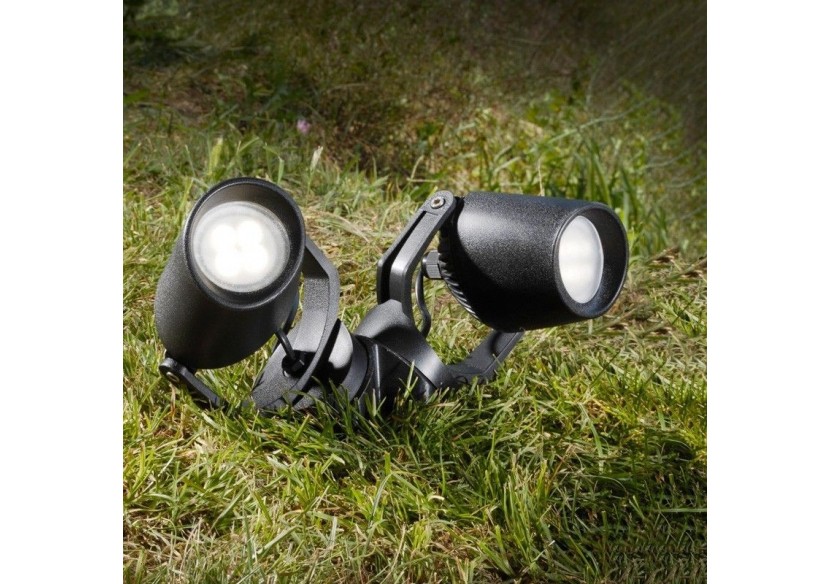 Double spot LED CCT sur piquet "Minitommy 2L" GU10 7W IP55 - 3M2.001.000.AXU2K - Barcelona LED