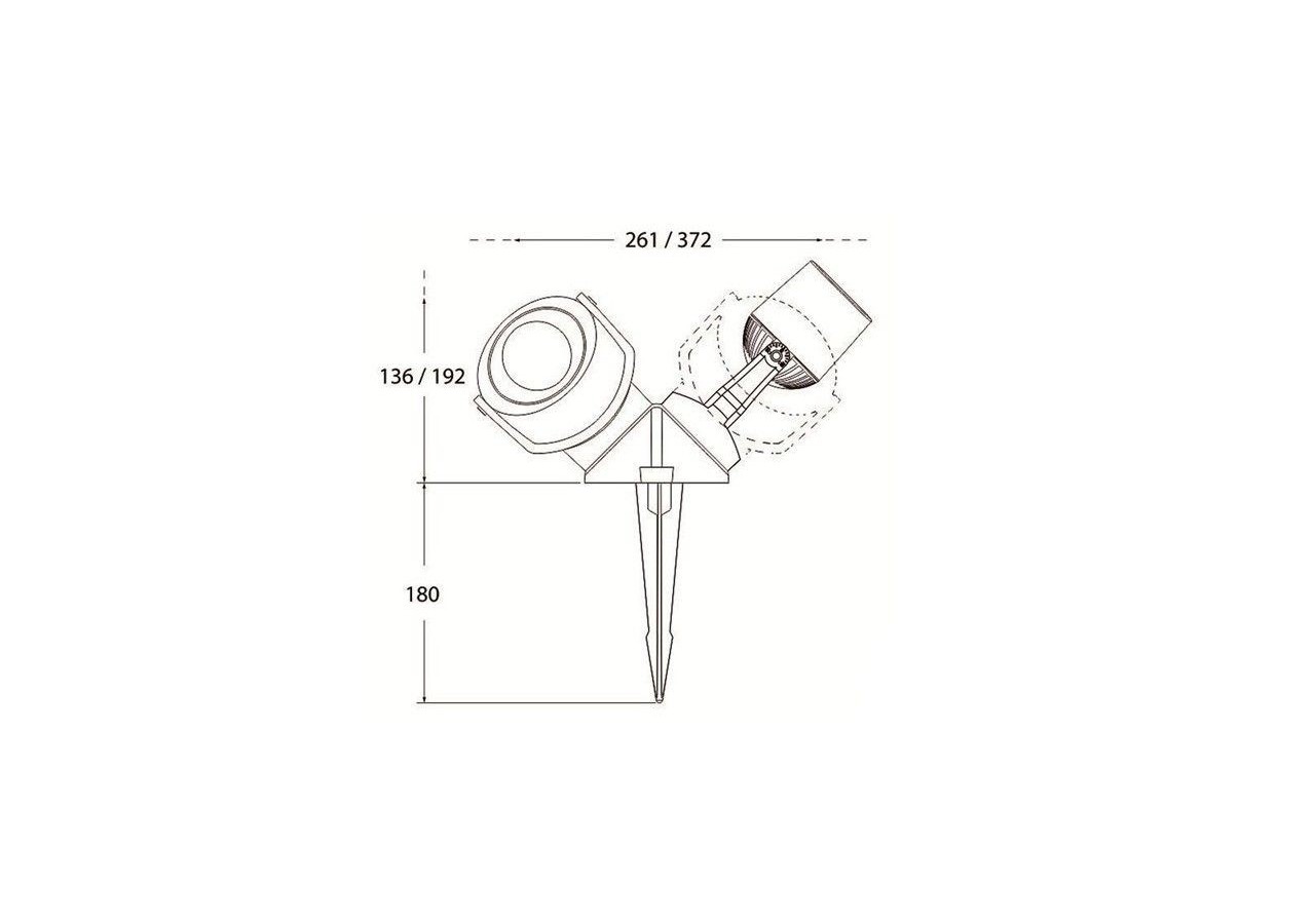 Double spot LED CCT sur piquet "Minitommy 2L" GU10 7W IP55 - 3M2.001.000.AXU2K - Barcelona LED