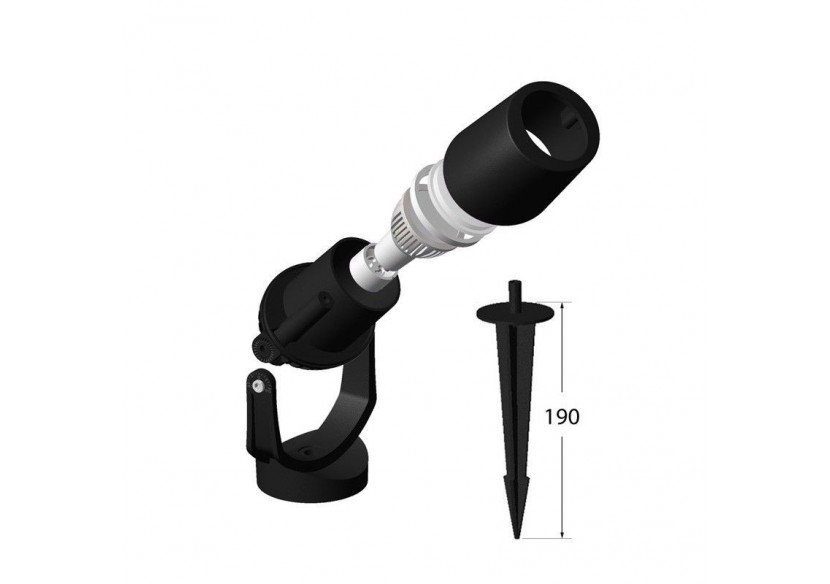 Double spot LED CCT sur piquet "Minitommy 2L" GU10 7W IP55 - 3M2.001.000.AXU2K - Barcelona LED