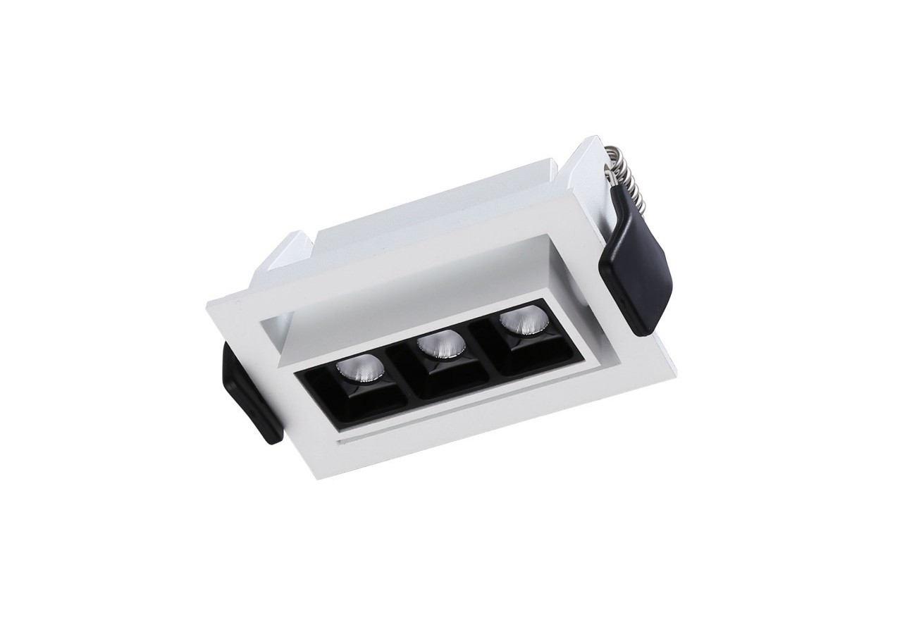 Spot LED encastrable linéaire 6W-Orientable-UGR18-IRC90-Puce OSRAM-2800K - B1214-B-BC - Barcelona LED