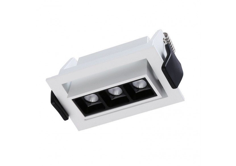 Spot LED encastrable linéaire 6W-Orientable-UGR18-IRC90-Puce OSRAM-2800K - B1214-B-BC - Barcelona LED