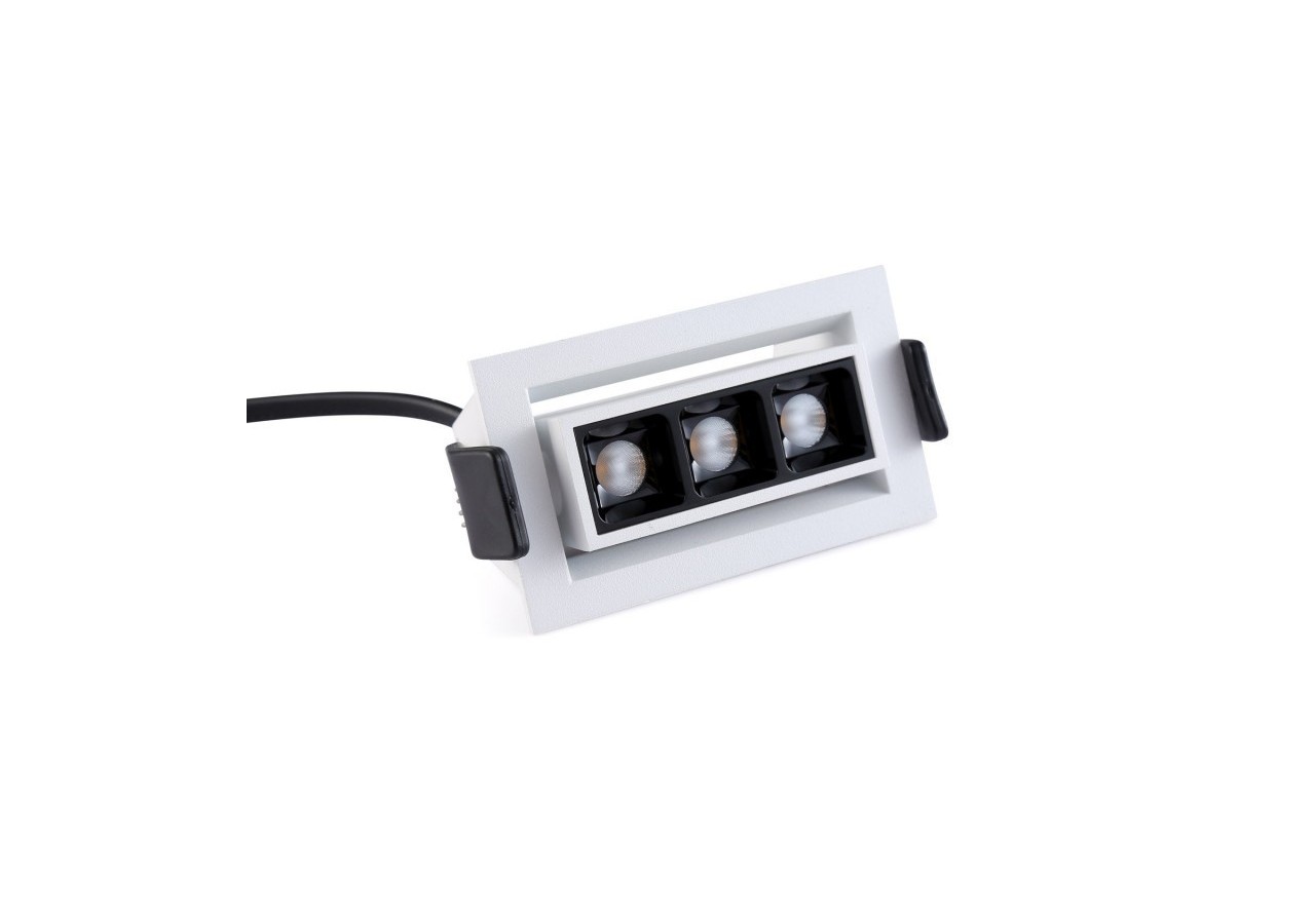 Spot LED encastrable linéaire 6W-Orientable-UGR18-IRC90-Puce OSRAM-2800K - B1214-B-BC - Barcelona LED