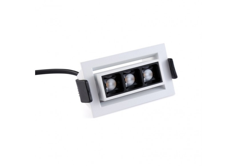 Spot LED encastrable linéaire 6W-Orientable-UGR18-IRC90-Puce OSRAM-2800K - B1214-B-BC - Barcelona LED