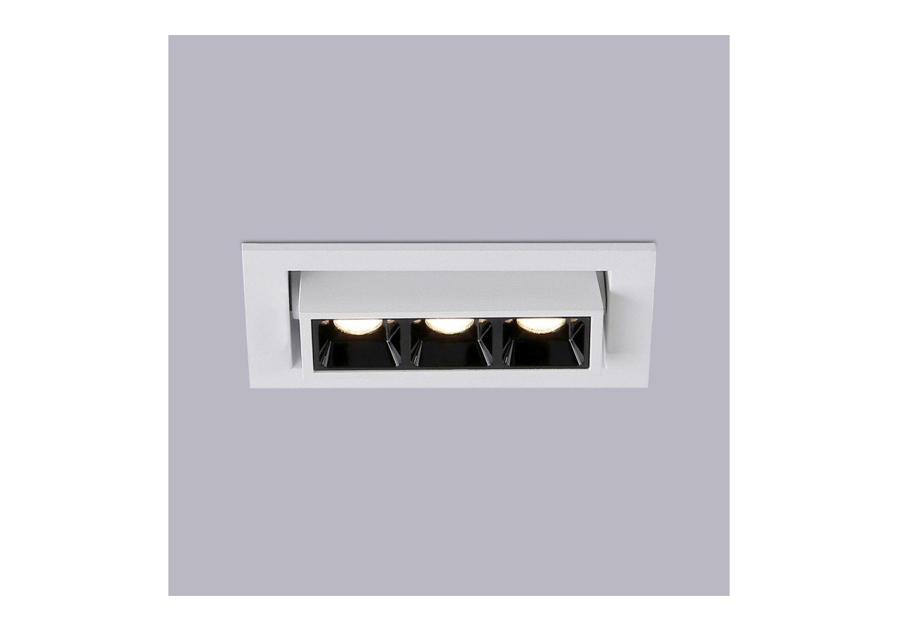 Spot LED encastrable linéaire 6W-Orientable-UGR18-IRC90-Puce OSRAM-2800K - B1214-B-BC - Barcelona LED