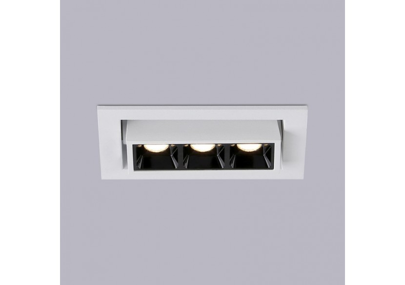 Spot LED encastrable linéaire 6W-Orientable-UGR18-IRC90-Puce OSRAM-2800K - B1214-B-BC - Barcelona LED