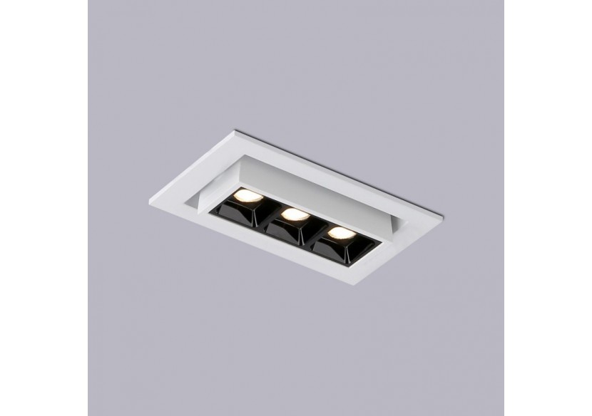 Spot LED encastrable linéaire 6W-Orientable-UGR18-IRC90-Puce OSRAM-2800K - B1214-B-BC - Barcelona LED