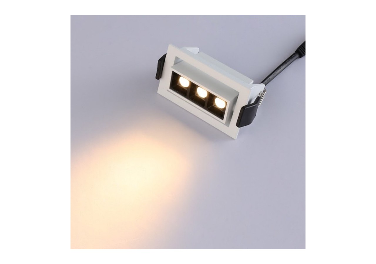 Spot LED encastrable linéaire 6W-Orientable-UGR18-IRC90-Puce OSRAM-2800K - B1214-B-BC - Barcelona LED
