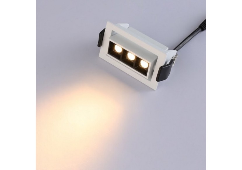 Spot LED encastrable linéaire 6W-Orientable-UGR18-IRC90-Puce OSRAM-2800K - B1214-B-BC - Barcelona LED