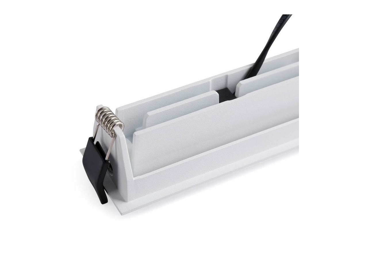 Spot LED encastré linéaire 10W-Orientable-UGR18-IRC90-Puce OSRAM-2800K - B1215-B-BC - Barcelona LED