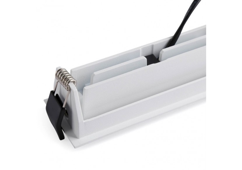 Spot LED encastré linéaire 10W-Orientable-UGR18-IRC90-Puce OSRAM-2800K - B1215-B-BC - Barcelona LED