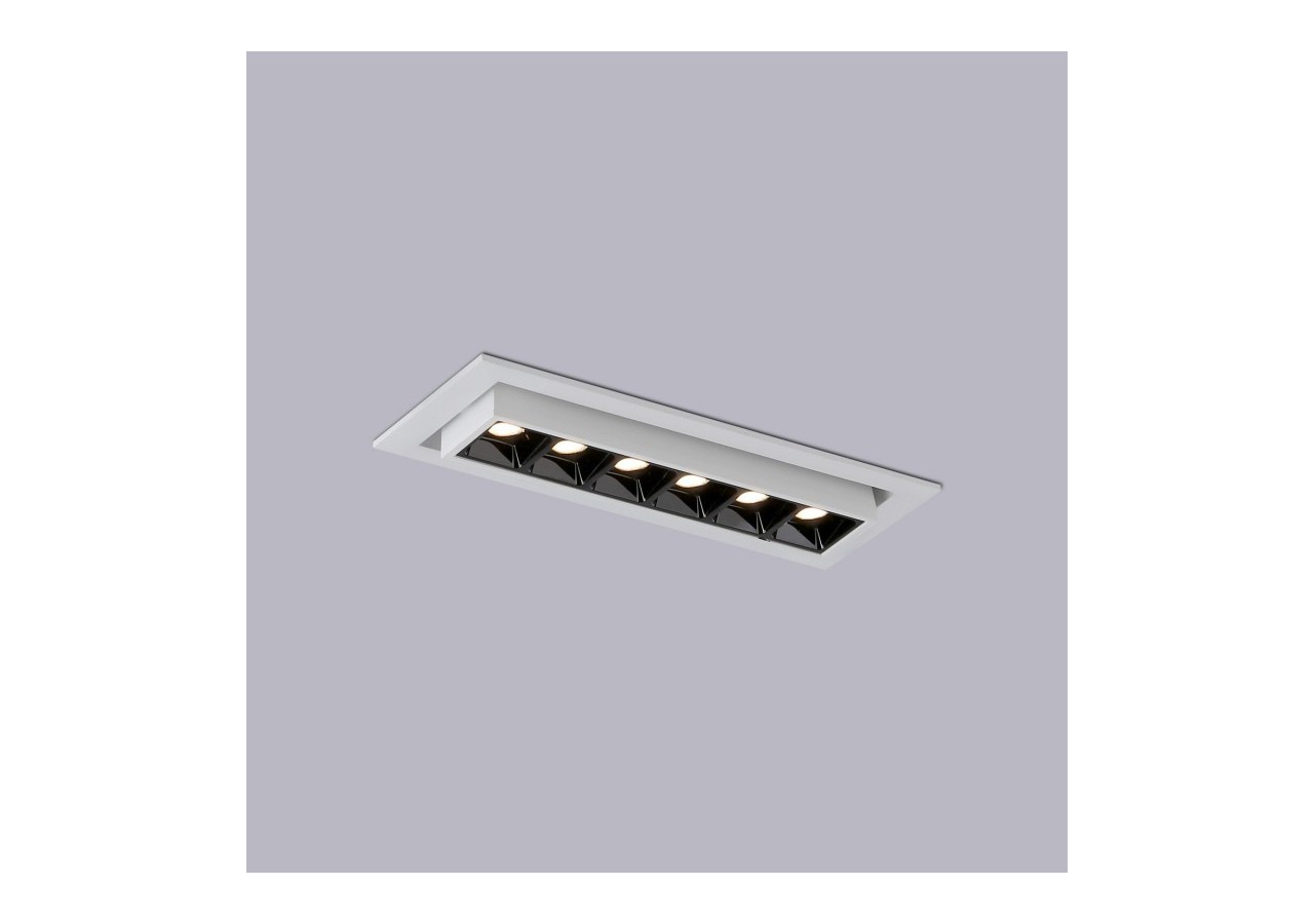 Spot LED encastré linéaire 10W-Orientable-UGR18-IRC90-Puce OSRAM-2800K - B1215-B-BC - Barcelona LED