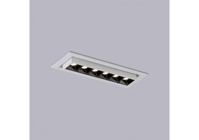 Spot LED encastré linéaire 10W-Orientable-UGR18-IRC90-Puce OSRAM-2800K - B1215-B-BC - Barcelona LED