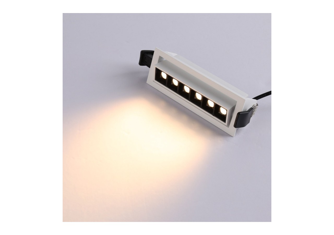 Spot LED encastré linéaire 10W-Orientable-UGR18-IRC90-Puce OSRAM-2800K - B1215-B-BC - Barcelona LED