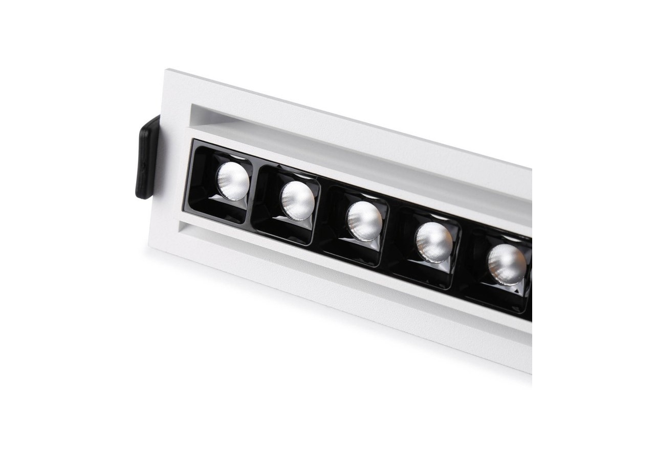 Spot LED encastré linéaire 20W-Orientable-UGR18-IRC90-Puce OSRAM-2800K - B1216-B-BC - Barcelona LED