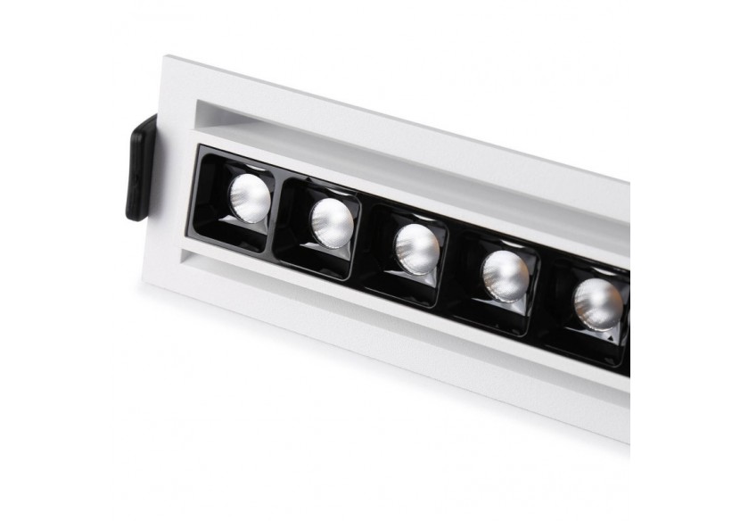 Spot LED encastré linéaire 20W-Orientable-UGR18-IRC90-Puce OSRAM-2800K - B1216-B-BC - Barcelona LED