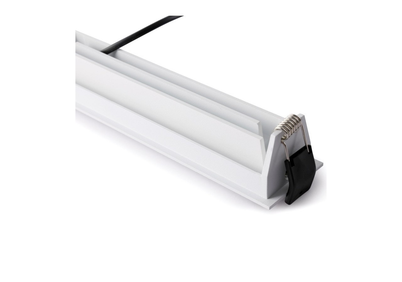 Spot LED encastré linéaire 20W-Orientable-UGR18-IRC90-Puce OSRAM-2800K - B1216-B-BC - Barcelona LED