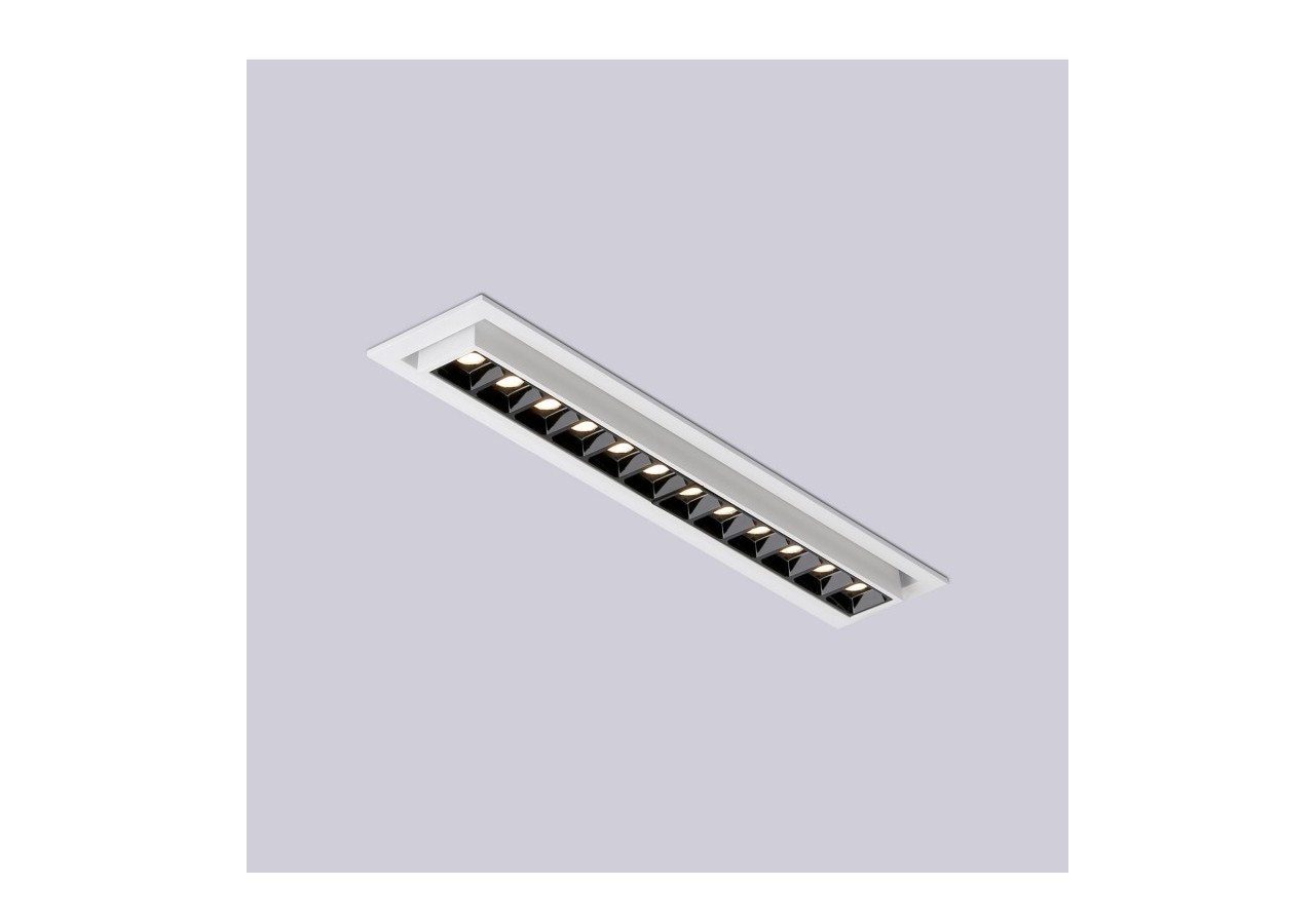 Spot LED encastré linéaire 20W-Orientable-UGR18-IRC90-Puce OSRAM-2800K - B1216-B-BC - Barcelona LED