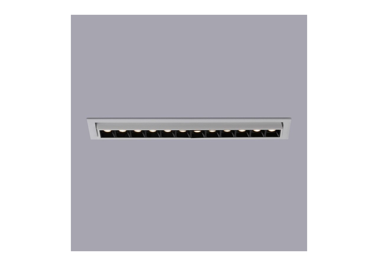 Spot LED encastré linéaire 20W-Orientable-UGR18-IRC90-Puce OSRAM-2800K - B1216-B-BC - Barcelona LED