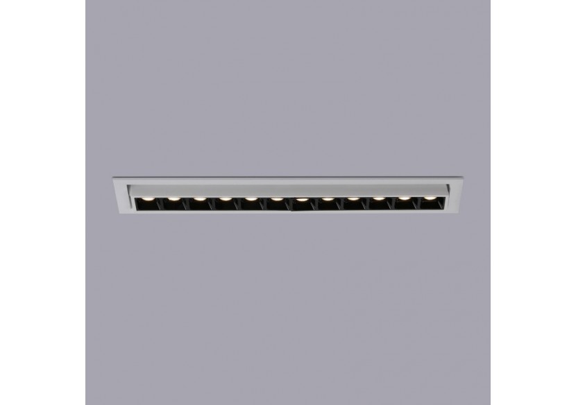 Spot LED encastré linéaire 20W-Orientable-UGR18-IRC90-Puce OSRAM-2800K - B1216-B-BC - Barcelona LED