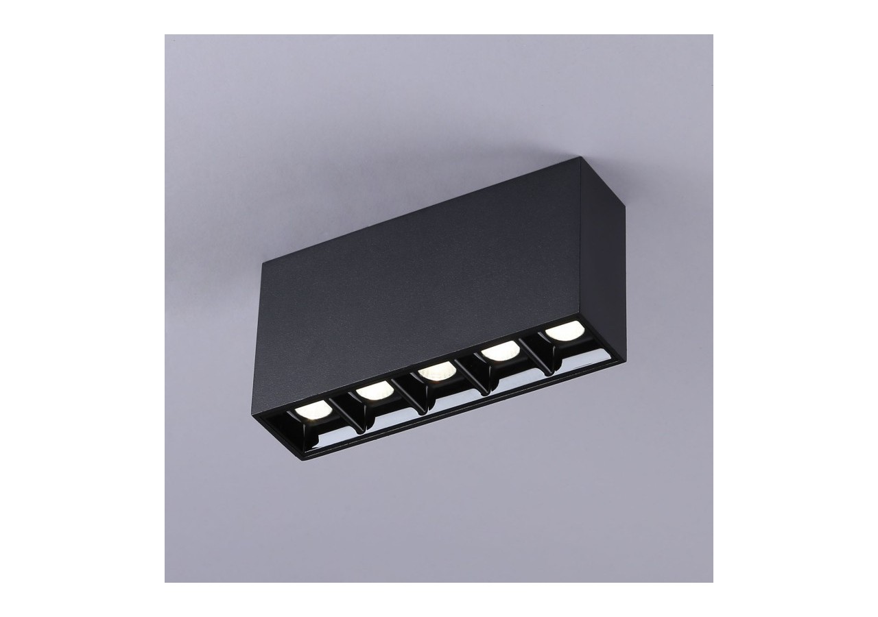Spot LED linéaire de surface noir-10W-UGR18-IRC90-Puce OSRAM - B1324-N-BN - Barcelona LED