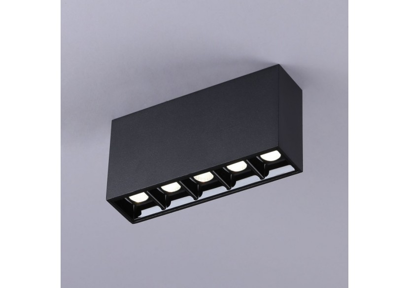 Spot LED linéaire de surface noir-10W-UGR18-IRC90-Puce OSRAM - B1324-N-BN - Barcelona LED