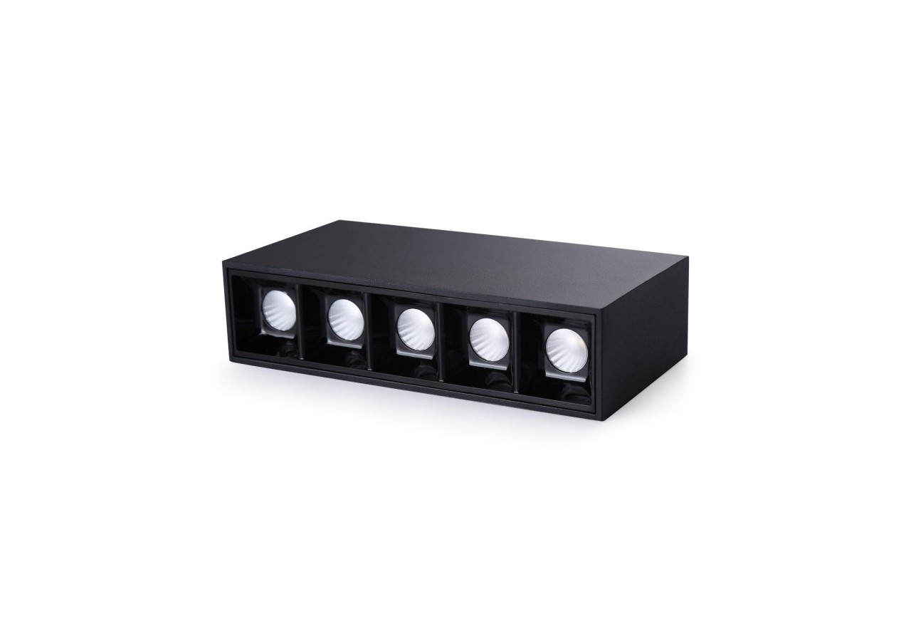 Spot LED linéaire de surface noir-10W-UGR18-IRC90-Puce OSRAM - B1324-N-BN - Barcelona LED