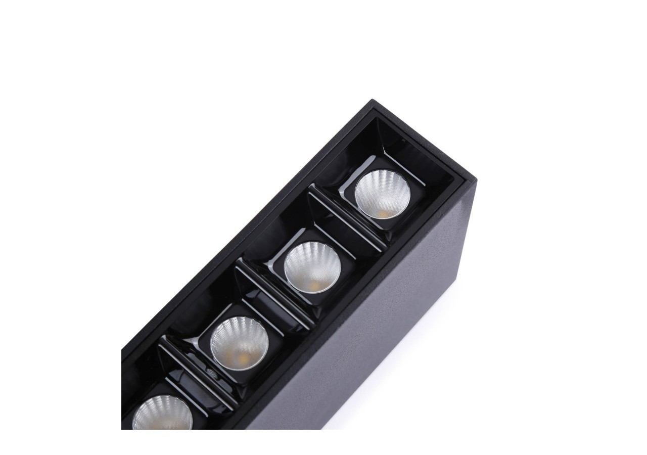 Spot LED linéaire de surface noir-10W-UGR18-IRC90-Puce OSRAM - B1324-N-BN - Barcelona LED