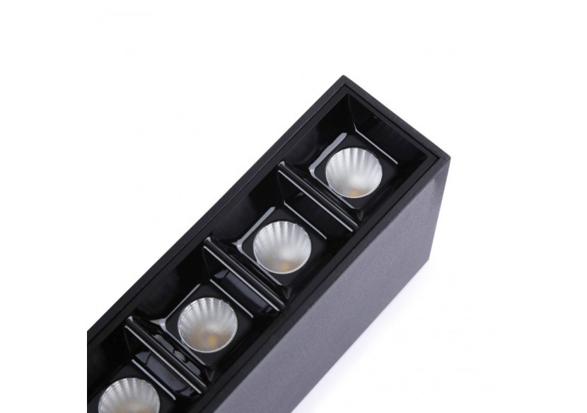 Spot LED linéaire de surface noir-10W-UGR18-IRC90-Puce OSRAM - B1324-N-BN - Barcelona LED