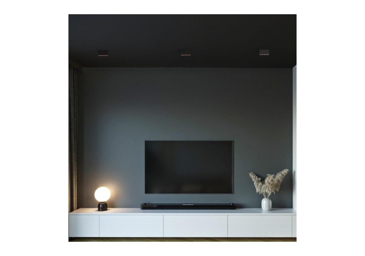 Spot LED linéaire de surface noir-10W-UGR18-IRC90-Puce OSRAM - B1324-N-BN - Barcelona LED