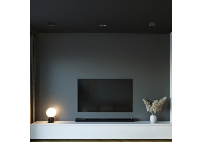 Spot LED linéaire de surface noir-10W-UGR18-IRC90-Puce OSRAM - B1324-N-BN - Barcelona LED