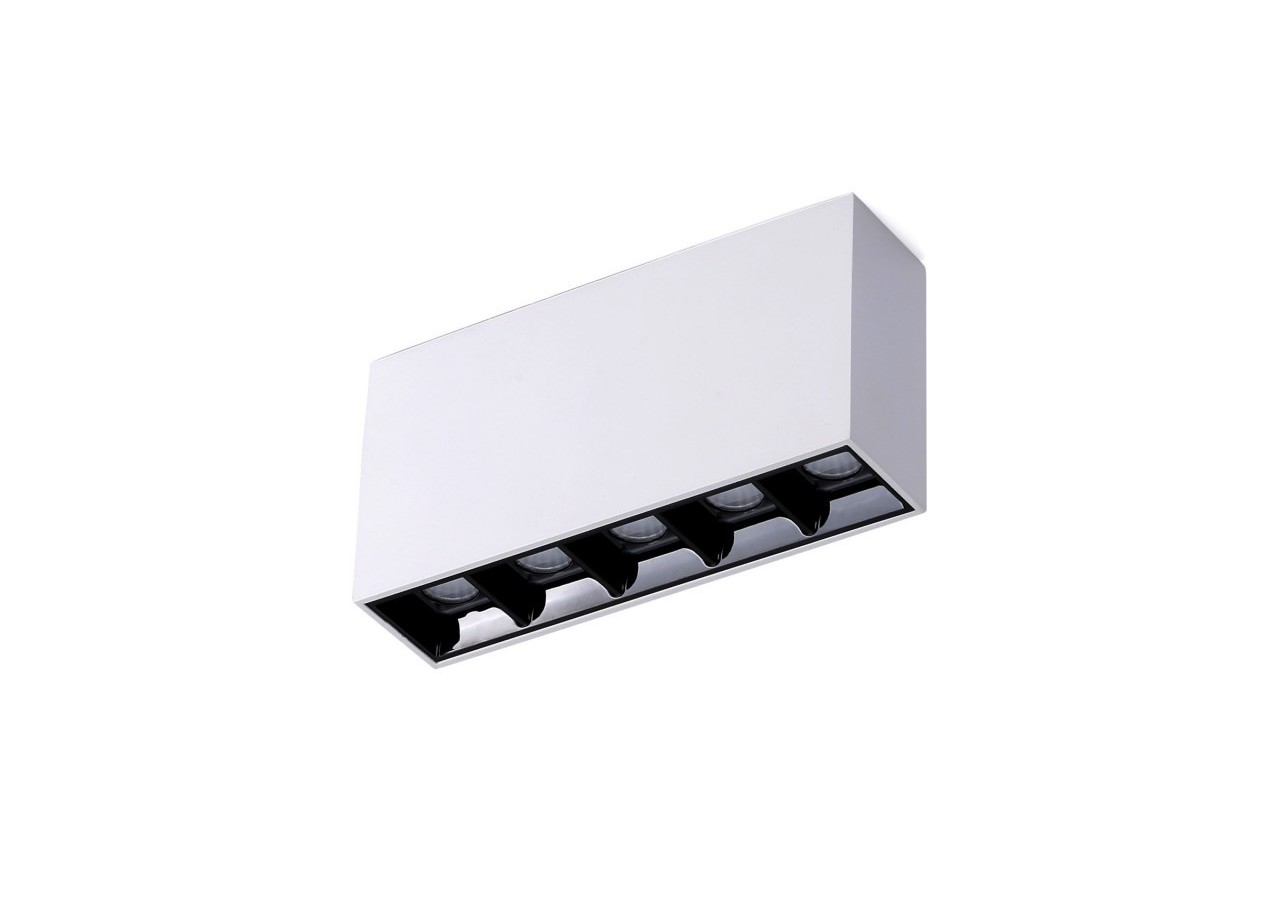Spot LED linéaire de surface blanc-10W-UGR18-IRC90-Puce OSRAM - B1324-B-BN - Barcelona LED