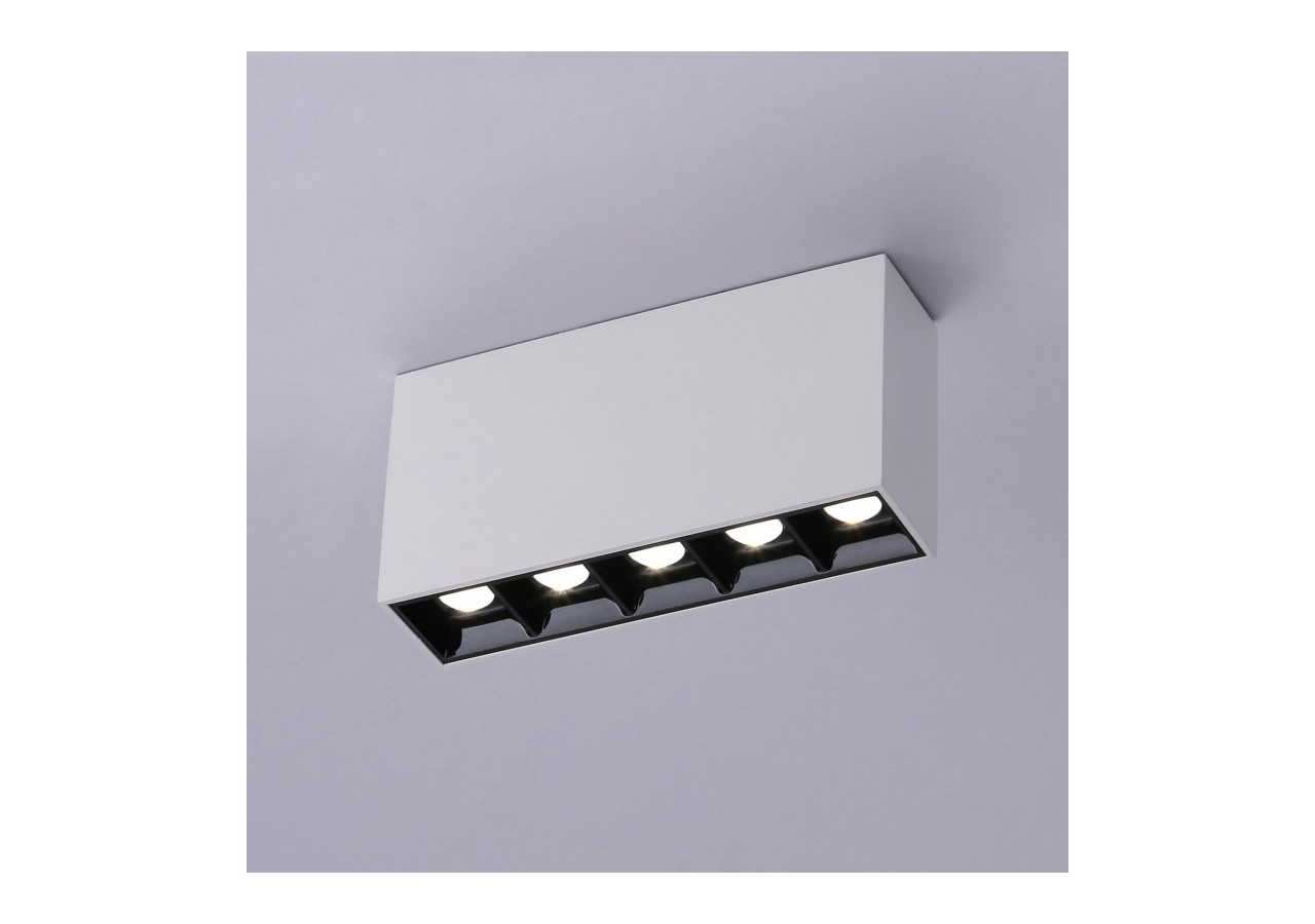Spot LED linéaire de surface blanc-10W-UGR18-IRC90-Puce OSRAM - B1324-B-BN - Barcelona LED