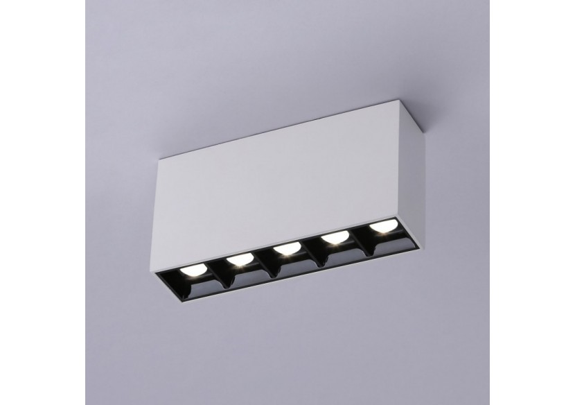 Spot LED linéaire de surface blanc-10W-UGR18-IRC90-Puce OSRAM - B1324-B-BN - Barcelona LED
